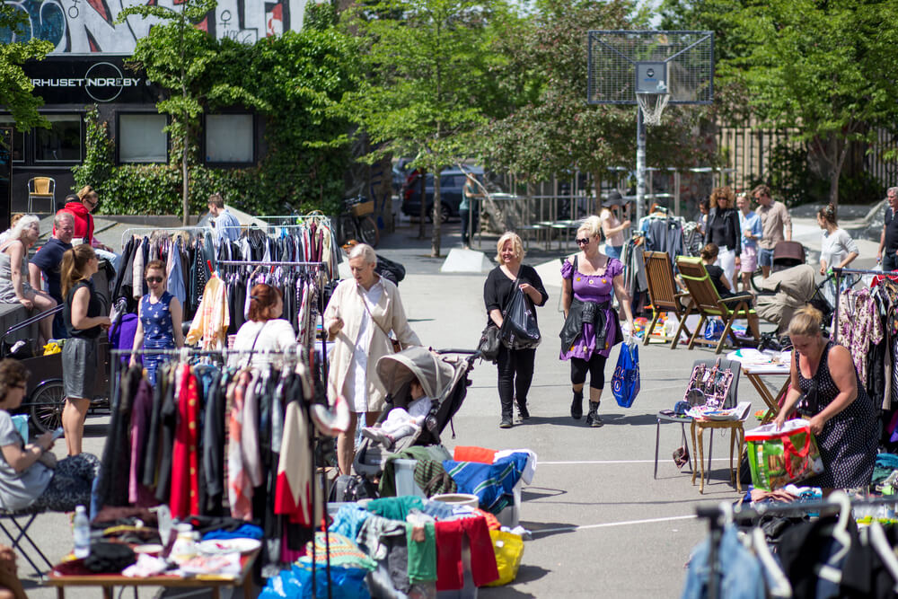 A yard sale. Here's how and where to get free clothes in 2024.