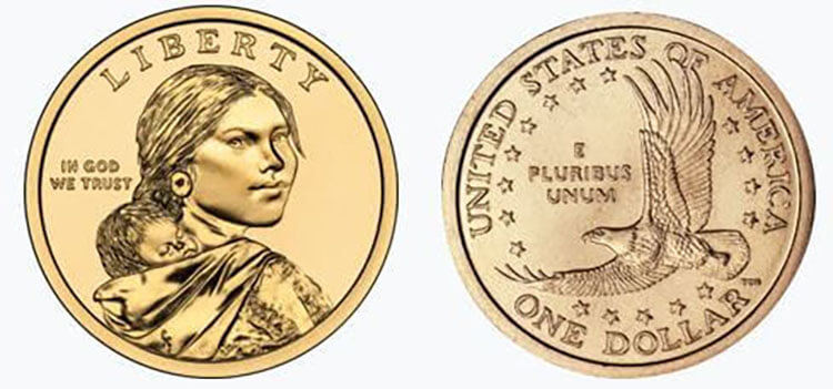 Front and back of the Sacagawea Cheerios dollar. Want to learn about the 15 coins worth money in 2024: Do you have any at your house?